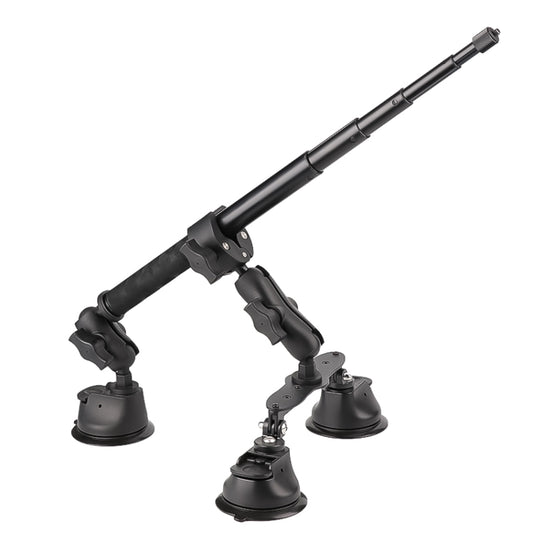 Dual-leg Suction Cup and 2 x Single-leg Car Suction Cup Mount with Selfie Stick Set (Black) - free shipping - PMC Jewellery - Order now!
