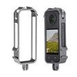 For Insta360 X4 Sunnylife Metal Protective Cage Rig with Cold Shoe Bases & Tripod Adapter (Titanium Color) - free shipping - PMC TechLife - Order now!