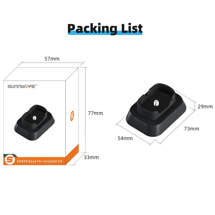 For Insta360 X4 Sunnylife Desktop Stand Base (Black) - Mount & Holder by Sunnylife | Online Shopping South Africa | PMC TechLife | Buy Now Pay Later Mobicred