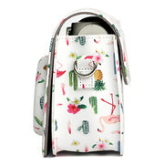 Flamingo Cactus Pattern PU Leather Protective Camera Case Bag For FUJIFILM Instax Mini 7S / 7C Camera