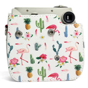 Flamingo Cactus Pattern PU Leather Protective Camera Case Bag For FUJIFILM Instax Mini 7S / 7C Camera