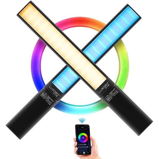 LUXCeO P6 RGB Colorful Photo LED Stick Video Light Handheld APP Control Full Color LED Fill Light (Black) - free shipping - PMC Jewellery - Order now!