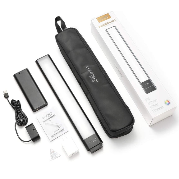 LUXCeO P6 RGB Colorful Photo LED Stick Video Light Handheld APP Control Full Color LED Fill Light (Black)