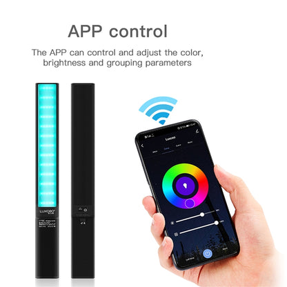 LUXCeO P6 RGB Colorful Photo LED Stick Video Light Handheld APP Control Full Color LED Fill Light (Black) - free shipping - PMC Jewellery - Order now!