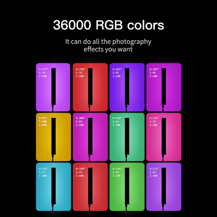 LUXCeO P6 RGB Colorful Photo LED Stick Video Light Handheld APP Control Full Color LED Fill Light (Black) - free shipping - PMC Jewellery - Order now!
