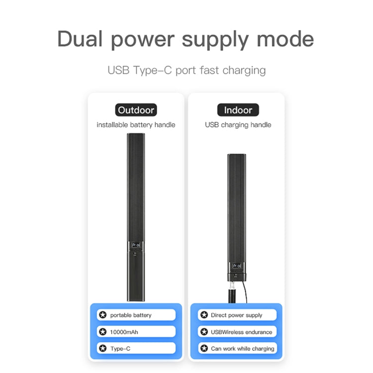 LUXCeO P6 RGB Colorful Photo LED Stick Video Light Handheld APP Control Full Color LED Fill Light (Black) - free shipping - PMC Jewellery - Order now!