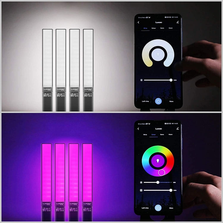LUXCeO P6 RGB Colorful Photo LED Stick Video Light Handheld APP Control Full Color LED Fill Light (Black) - free shipping - PMC Jewellery - Order now!