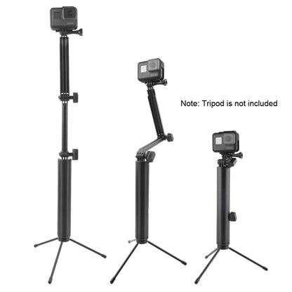 3-Way Monopod + Magic Mount Selfie Stick for GoPro, Insta360, DJI and Other Action Cameras, Length: 24.5-63cm(Black) - Extendable Pole by PMC Jewellery | Online Shopping South Africa | PMC Jewellery | Buy Now Pay Later Mobicred