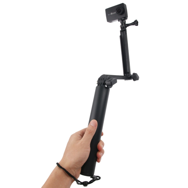 3-Way Monopod + Magic Mount Selfie Stick for GoPro, Insta360, DJI and Other Action Cameras, Length: 24.5-63cm(Black) - Extendable Pole by PMC Jewellery | Online Shopping South Africa | PMC Jewellery | Buy Now Pay Later Mobicred