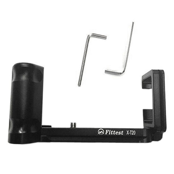 FITTEST X-T20 Vertical Shoot Quick Release L Plate Bracket Base Holder for FUJI X-T20 / X-T10 (Black)