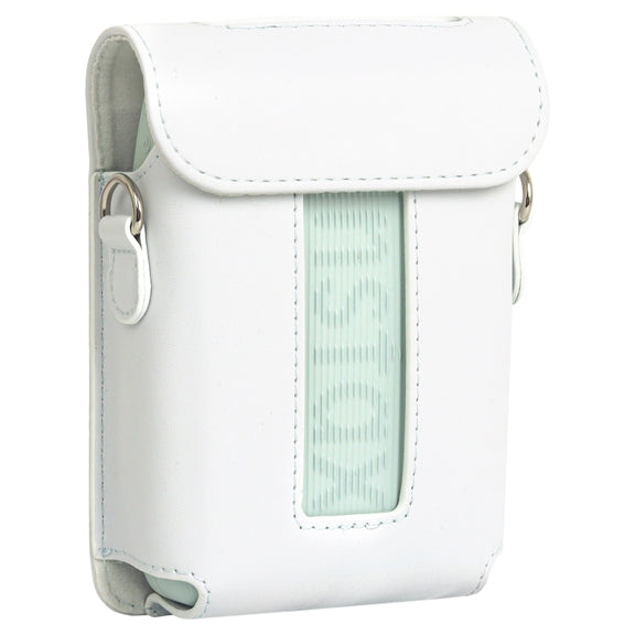 For FUJIFILM Instax mini Link 3 Full Body Leather Case Bag with Strap (White)