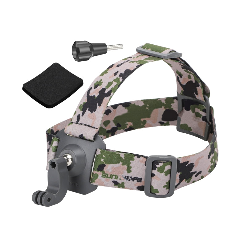 Sunnylife TD672 360 Rotation Adjustable Head Strap Vlog POV Mount Belt for GoPro, Insta360, DJI Osmo Action and Other Action Cameras (Camouflage) - Head Belt by Sunnylife | Online Shopping South Africa | PMC TechLife | Buy Now Pay Later Mobicred