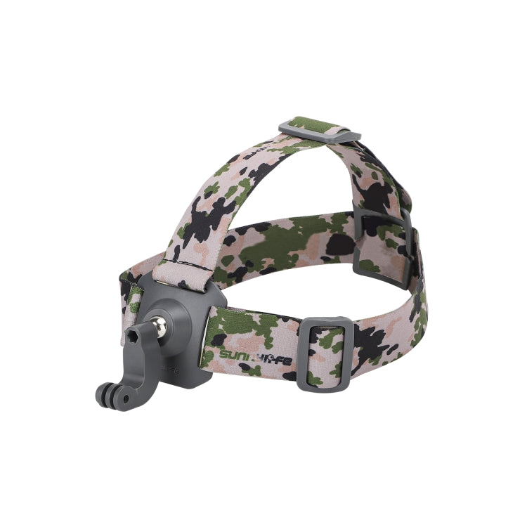 Sunnylife TD672 360 Rotation Adjustable Head Strap Vlog POV Mount Belt for GoPro, Insta360, DJI Osmo Action and Other Action Cameras (Camouflage) - Head Belt by Sunnylife | Online Shopping South Africa | PMC TechLife | Buy Now Pay Later Mobicred