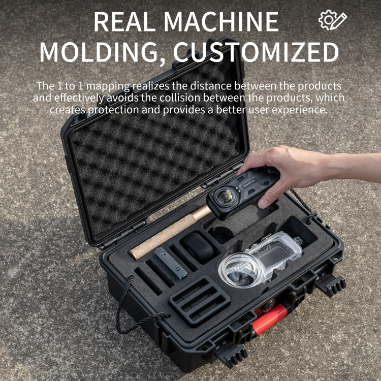 For Insta360 X4 STARTRC Water-resistant EVA ABS Dual-layer Suitcase Storage Box (Black)