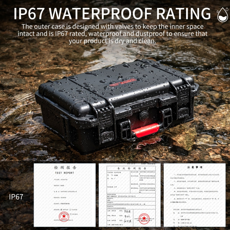 For Insta360 X4 STARTRC Waterproof EVA ABS Dual-layer Suitcase Storage Box (Black) - free shipping - PMC Jewellery - Order now!