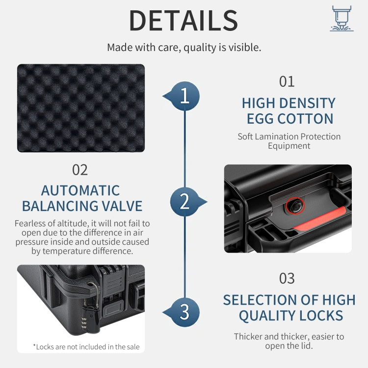 For Insta360 X4 STARTRC Waterproof EVA ABS Dual-layer Suitcase Storage Box (Black) - free shipping - PMC TechLife - Order now!