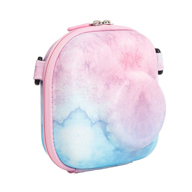 Painted EVA Hard Case PU Storage Bag for FUJIFILM Instax mini 7+/8/9/11/12/40(Blue Pink)