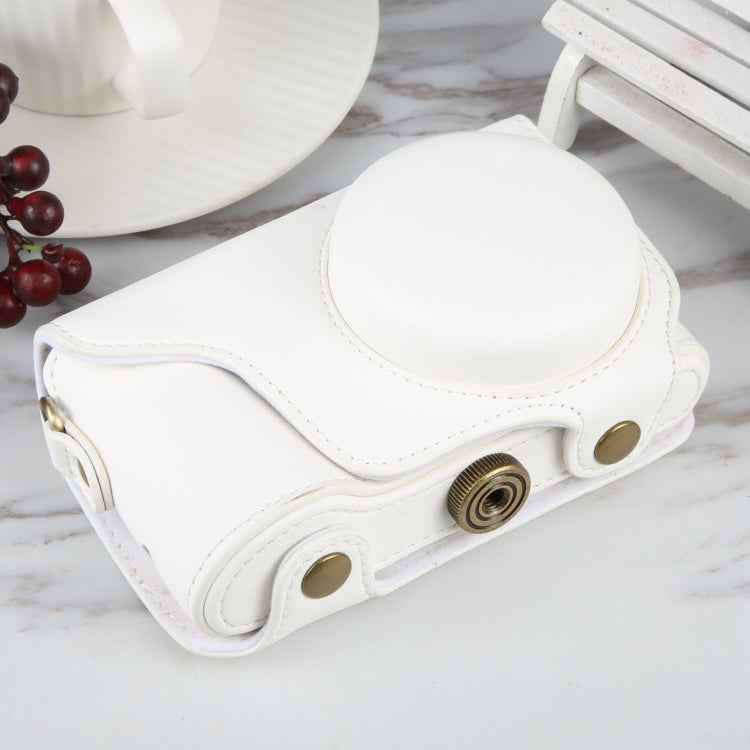 Full Body Camera PU Leather Case Bag with Strap for Samsung Galaxy Camera EK-GC100 / EK-GC110 / EK-GC200 (White)