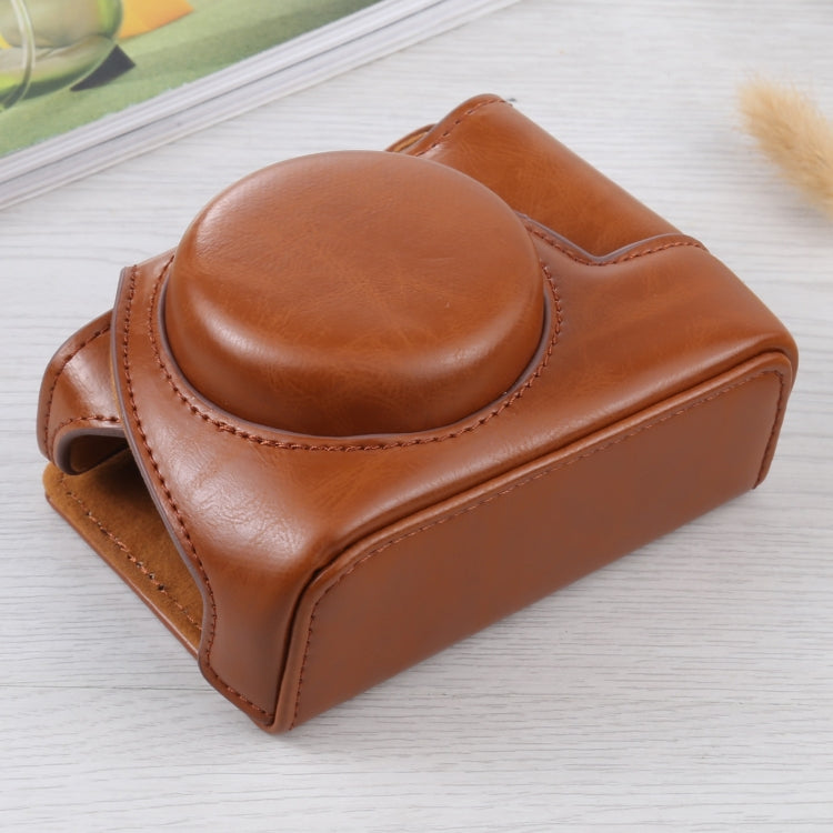 Full Body Camera PU Leather Case Bag for Sony ZV-1(Brown) - free shipping - PMC TechLife - Order now!