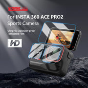 For Insta360 Ace Pro 2 STARTRC 2 Sets 3 in 1 Rear & Front  Screen + Lens Tempered Glass Film