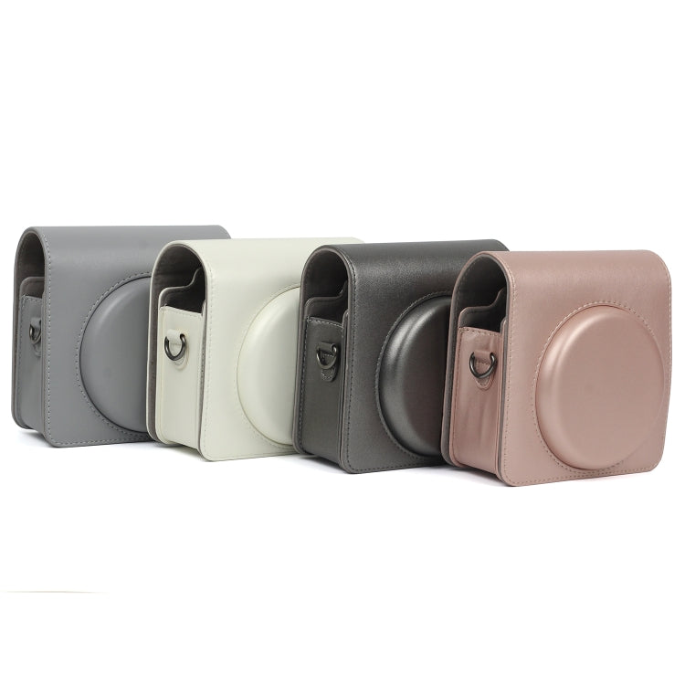 Pearly Lustre PU Leather Case Bag for FUJIFILM Instax SQUARE SQ6 Camera, with Adjustable Shoulder Strap(Black)