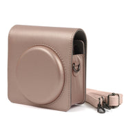 Pearly Lustre PU Leather Case Bag for FUJIFILM Instax SQUARE SQ6 Camera, with Adjustable Shoulder Strap(Light Brown)