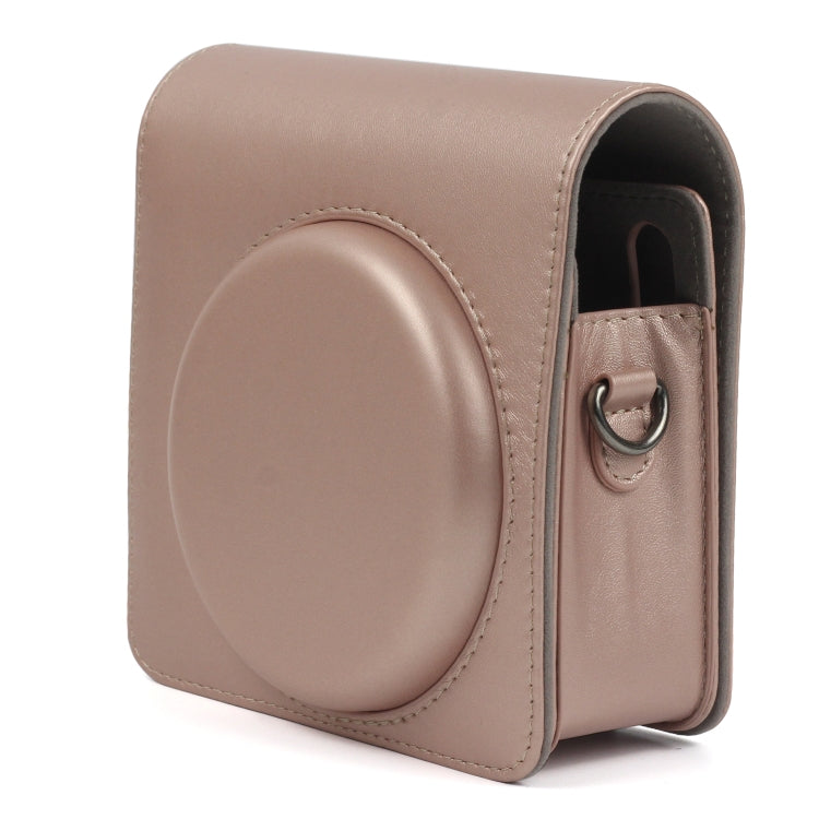 Pearly Lustre PU Leather Case Bag for FUJIFILM Instax SQUARE SQ6 Camera, with Adjustable Shoulder Strap(Light Brown)