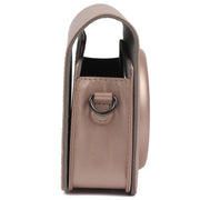 Pearly Lustre PU Leather Case Bag for FUJIFILM Instax SQUARE SQ6 Camera, with Adjustable Shoulder Strap(Light Brown)