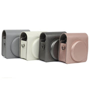 Pearly Lustre PU Leather Case Bag for FUJIFILM Instax SQUARE SQ6 Camera, with Adjustable Shoulder Strap(Light Brown)