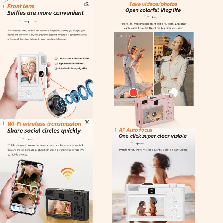 HDC-F01 3.0 inch 5K UHD Photography Digital Camera SLR Camera (White) - Children Cameras by PMC TechLife | Online Shopping South Africa | PMC TechLife | Buy Now Pay Later Mobicred