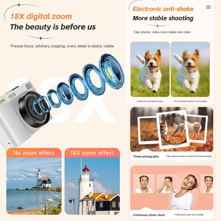 HDC-F01 3.0 inch 5K UHD Photography Digital Camera SLR Camera (Pink) - Children Cameras by PMC TechLife | Online Shopping South Africa | PMC TechLife | Buy Now Pay Later Mobicred