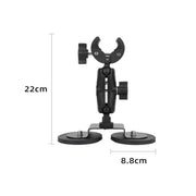 Dual-Leg Magnetic Base Crab Clamp Fixed Mount Holder for GoPro and Other Action Cameras (Black)
