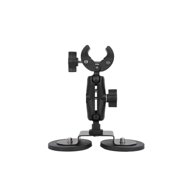 Dual-Leg Magnetic Base Crab Clamp Fixed Mount Holder for GoPro and Other Action Cameras (Black)