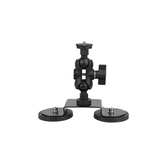 Dual-Leg Magnetic Base 1/4 Screw Fixed Mount Holder for GoPro and Other Action Cameras (Black)