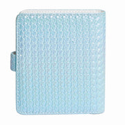 For FUJIFILM instax mini 12 Colorful Woven Leather Case Full Body Camera Bag + Photo Album with Strap (Blue)