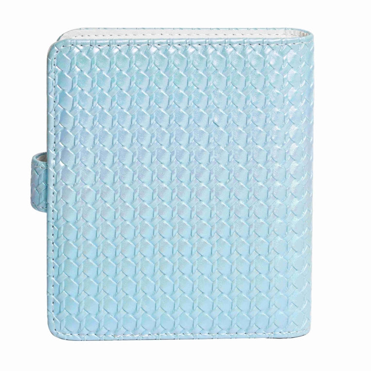 For FUJIFILM instax mini 12 Colorful Woven Leather Case Full Body Camera Bag + Photo Album with Strap (Blue)