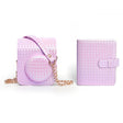 For FUJIFILM instax mini 12 Colorful Woven Leather Case Full Body Camera Bag + Photo Album with Strap (Purple) - Leather Bag by PMC TechLife | Online Shopping South Africa | PMC TechLife | Buy Now Pay Later Mobicred