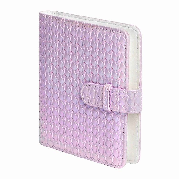 For FUJIFILM instax mini 12 Colorful Woven Leather Case Full Body Camera Bag + Photo Album with Strap (Purple)