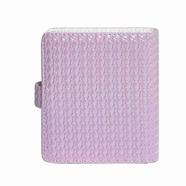 For FUJIFILM instax mini 12 Colorful Woven Leather Case Full Body Camera Bag + Photo Album with Strap (Purple)