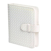 For FUJIFILM instax mini 12 Colorful Woven Leather Case Full Body Camera Bag + Photo Album with Strap (White)
