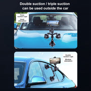 Dual-leg Suction Cup Articulating Friction Magic Arm Phone Clamp Mount (Black)
