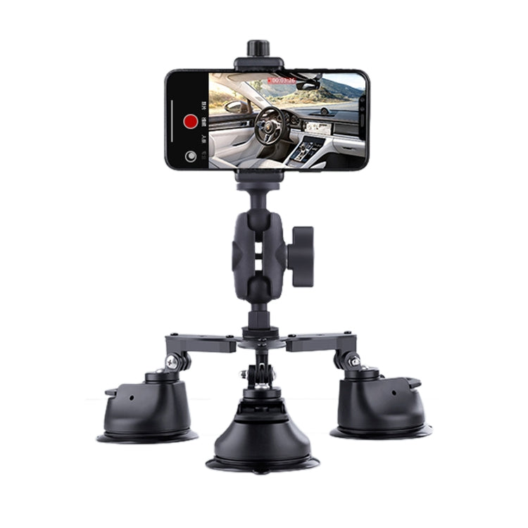 Tri-leg Suction Cup Connecting Rod Arm Phone Clamp Mount (Black) - free shipping - PMC TechLife - Order now!