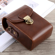 Full Body Camera Buckle Lock PU Leather Case Bag with Hand Strap & Neck Strap for Canon G7X II / G9X Mark II, Sony RX100 / M2(Coffee)