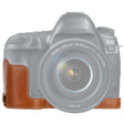 1/4 inch Thread PU Leather Camera Half Case Base for Canon EOS 5D Mark IV / 5D Mark III(Brown) - free shipping - PMC TechLife - Order now!