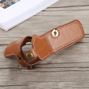 1/4 inch Thread PU Leather Camera Half Case Base for Olympus EM5 / EM5 Mark II (Brown)
