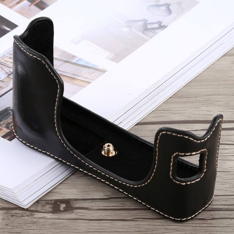 1/4 inch Thread PU Leather Camera Half Case Base for FUJIFILM X100F (Black) - free shipping - PMC TechLife - Order now!