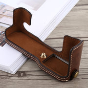 1/4 inch Thread PU Leather Camera Half Case Base for FUJIFILM X-T10 / X-T20 (Coffee)