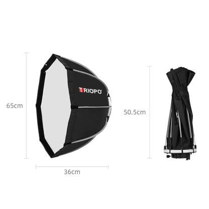 TRIOPO K65 65cm Speedlite Flash Octagon Parabolic Softbox Bowens Mount Diffuser for Speedlite - free shipping - PMC Jewellery - Order now!