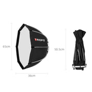 TRIOPO K65 65cm Speedlite Flash Octagon Parabolic Softbox Bowens Mount Diffuser for Speedlite