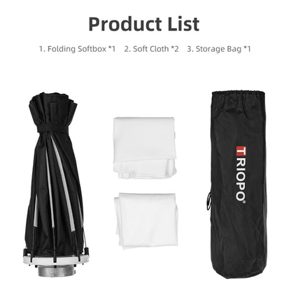 TRIOPO K65 65cm Speedlite Flash Octagon Parabolic Softbox Bowens Mount Diffuser for Speedlite - free shipping - PMC Jewellery - Order now!